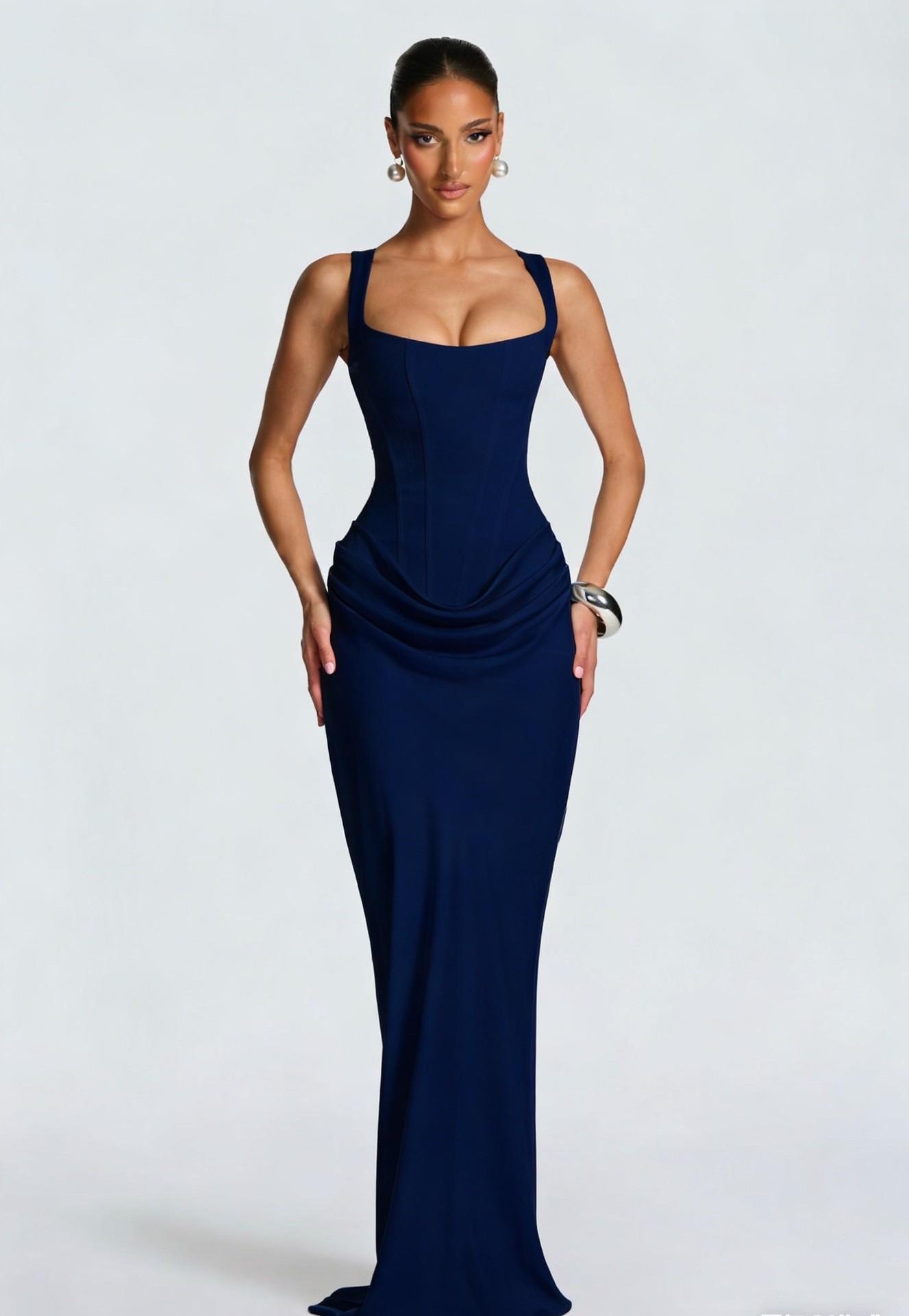 Elegant Corset Evening Dress Women Sleeveless Maxi Gown Formal Wear Formal Events Special Occas