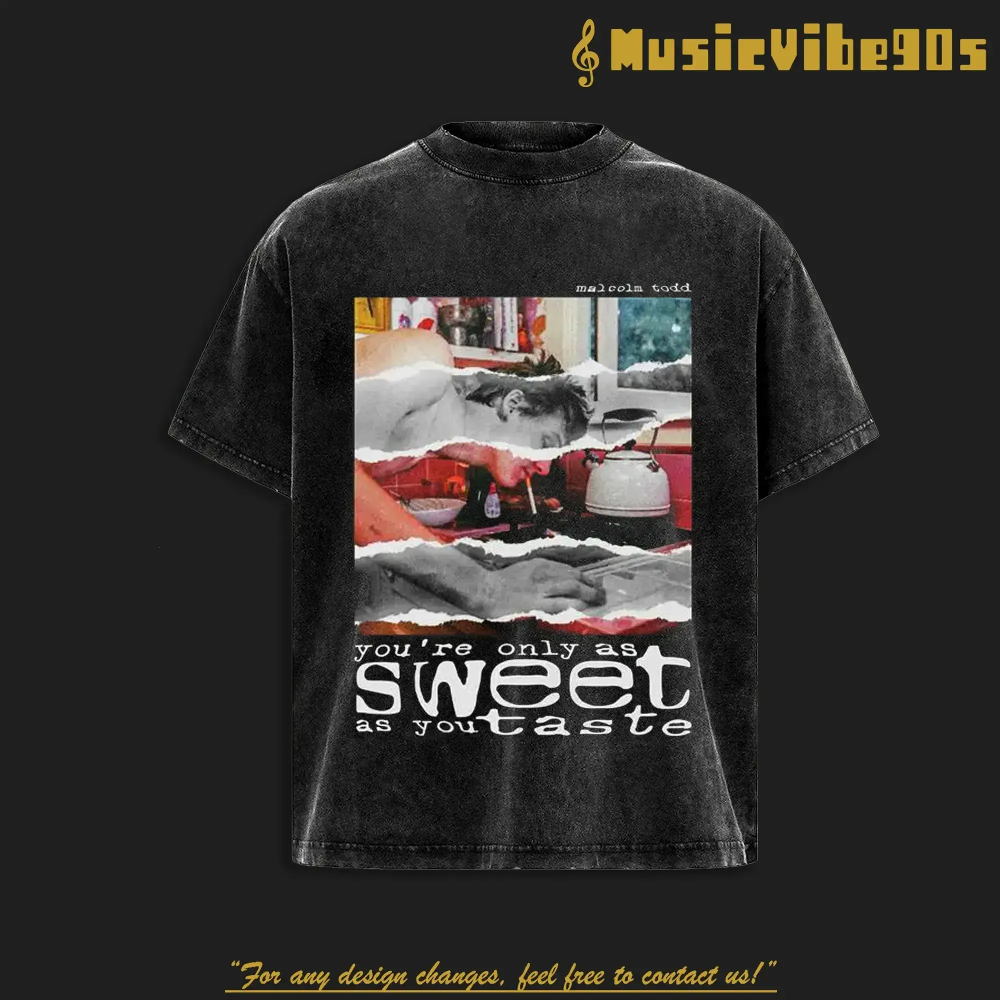 Malcolm Todd Sweet Boy Washed Tee, Malcolm Todd 2026 Tour T-Shirt For Fan Apparel Streetwear Crewneck Cotton Tee for Music Lover