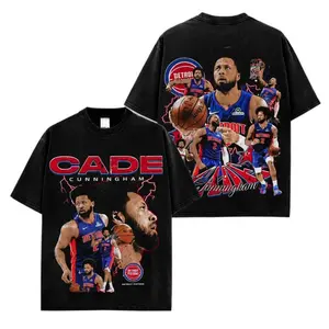 [Graphic Tee]Cade Inspired T-Shirt, Vintage Retro Basketball Graphic Tee, Pistons Retro Style, Cade Inspired Fan Shirt, Oversized Premium Cotton Sports Apparel, Casual Game Day Outfit, Trending Basketball Streetwear, Unisex Oversized Tee, Perfect Fan Gift