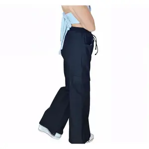 Oversized Stretchable Cargo Pants Khaki Fabric Fit