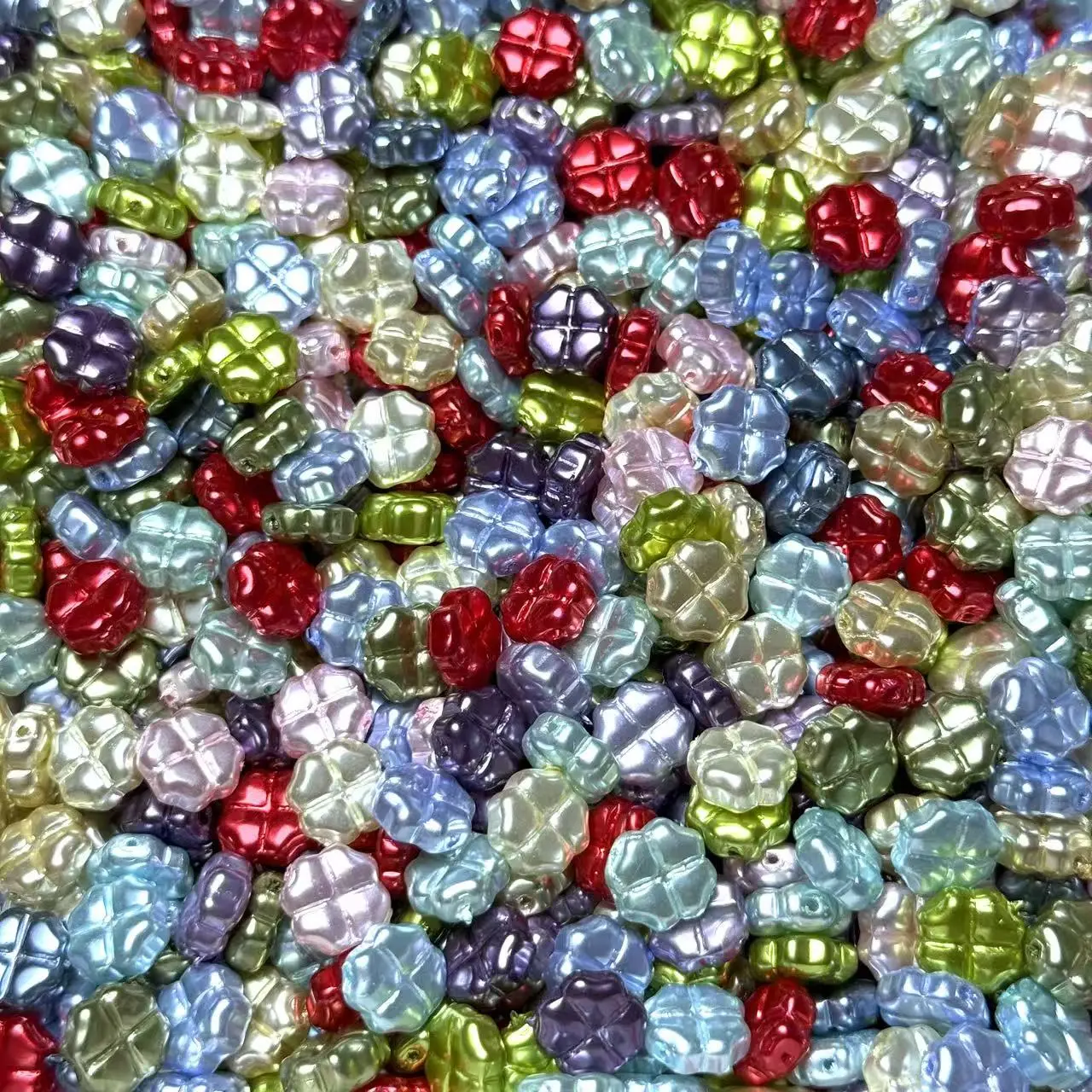 【A96】10mm Clover Glass Pearl Bead 30ml