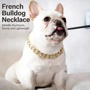 Pet Fashion Necklace French Bulldog Small Medium Dog Collar Chain Hip Hop Pet Accessory