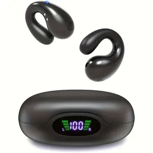 Wireless earphones, air conduction clip on ear, open sports ear clip, specifically designed for running, cycling, and fitness, weighing only 5 grams per ear, with ENC call noise reduction, suitable for running, yoga, office, driving，headphones bluetooth