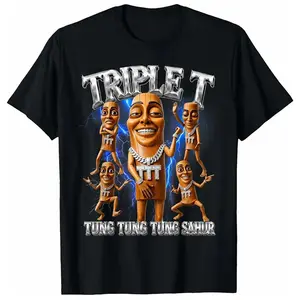 Tung Tung Tung Sahur Brainrot Meme Shirts Triple T-Shirt Funny Graphic Tees