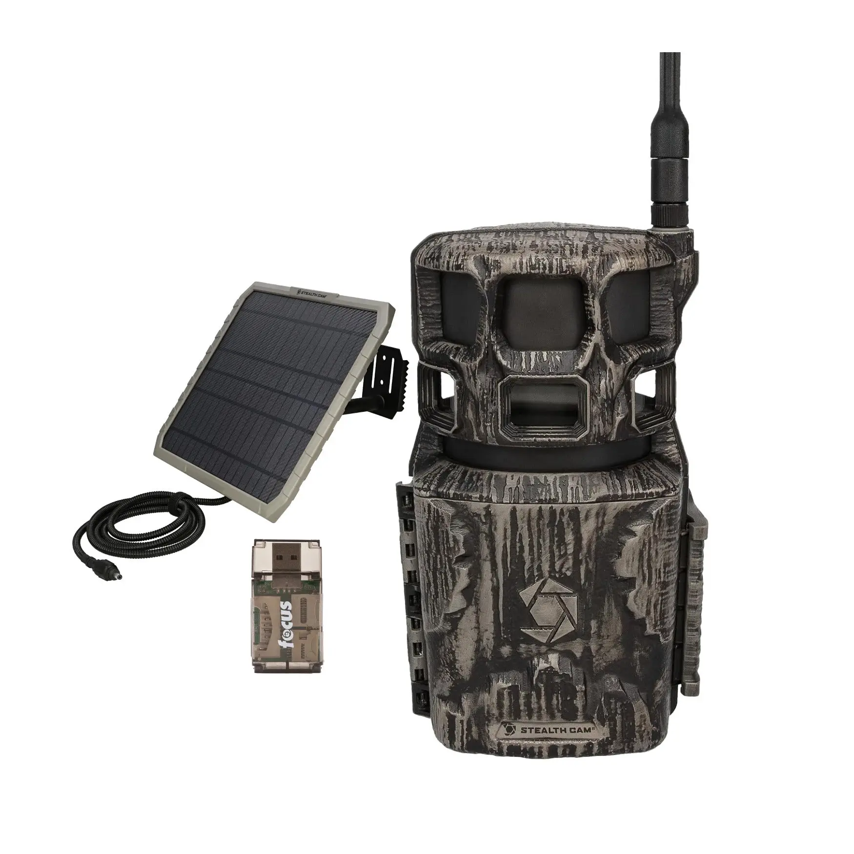 Stealth Cam Revolver Pro 3.0 360° View Cellular Trail Camera Bundle - Solar Powered Charger and Accessories Included