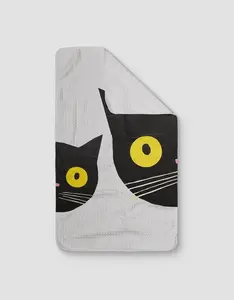 Black Cats Kitchen Tea Towel - Double-Sided Print 16x28 Quick-Dry Absorbent Dish Towel