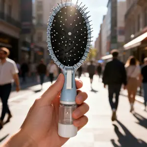 Macaron Color Spray Comb, Dual-Use Wet & Dry Detangling Comb, Automatic Water Tank Hairbrush, Portable Travel Hair Care Brush