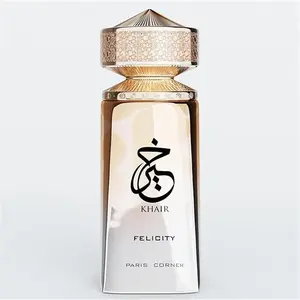 Paris Corner Khair Felicity Perfume 3.4 fl oz - Elegant Unisex Fragrance with Champagne, Cassis, May Rose, Jasmine, Vanilla & Musk Floral Scents