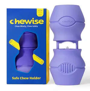 Chewise Bully Stick Holder (XL, for Dogs Above 70 lbs) - Heavy-Duty Anti-Choking Chew Holder Fits All Bully Sticks & Dog Sizes Made from Durable Food-Grade BPA-Free Nylon with Metal Teeth Design for Ultimate Safety