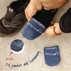 Built for serious toe protection, Toe Bumpers eliminate bruised toenails and runner's toe. Breathable, anti-slip, and compressive where it counts—just slip over any athletic sock for instant relief and all-day comfort.