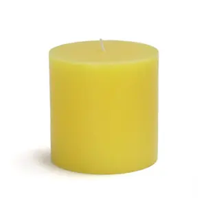 Zest Candle CPC-021-12 3 x 3 in. Yellow Citronella Pillar Candle -12pcs-Case- Bulk