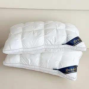 Hotel Collection Bed Pillows Soft Fluffy Pillow with Down Alternative Filling Gusseted for Back Stomach Side Sleepers Pink Gray White Hypoallergenic Hotel Quality