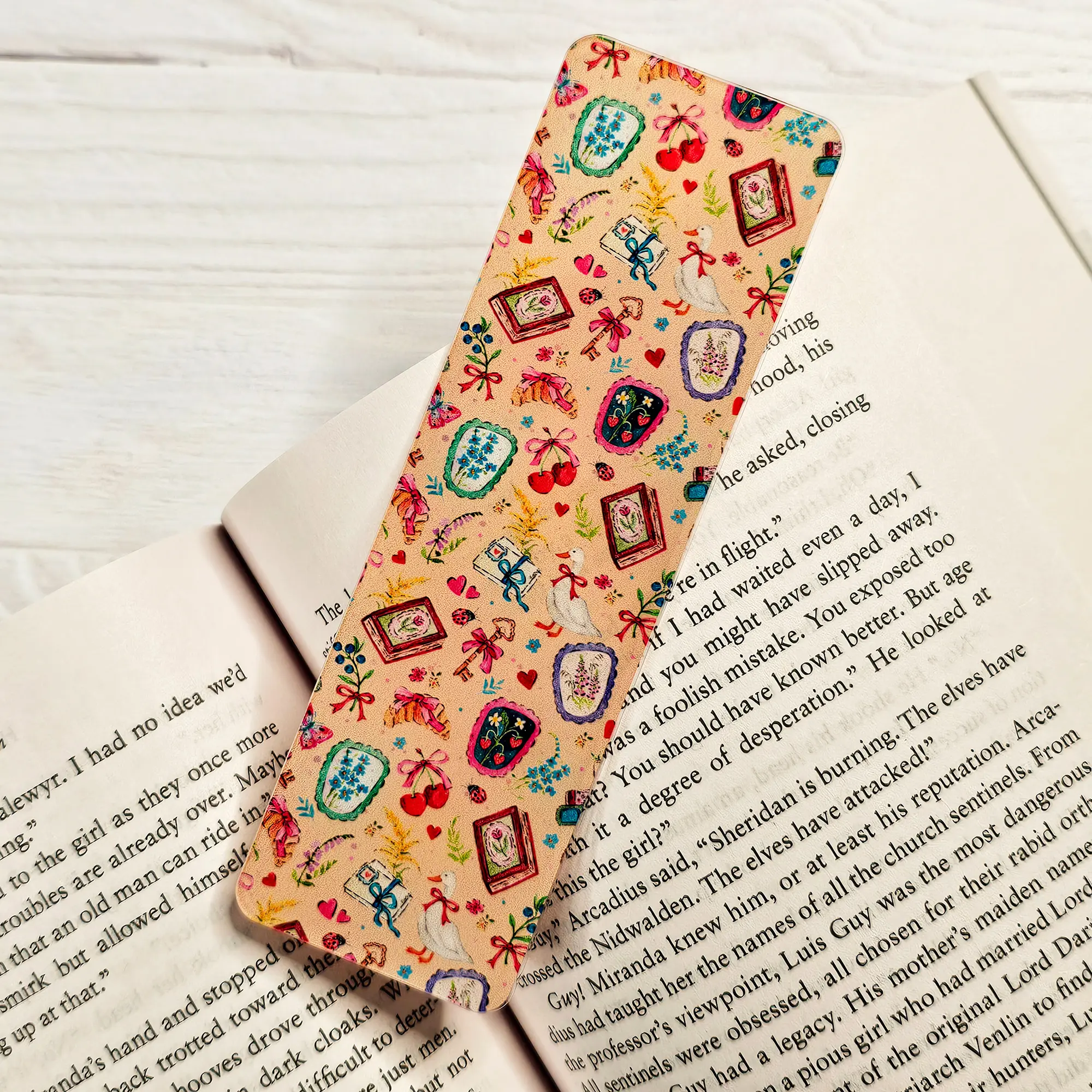 Cottagecore Goose - UV Printed Acrylic Bookmark