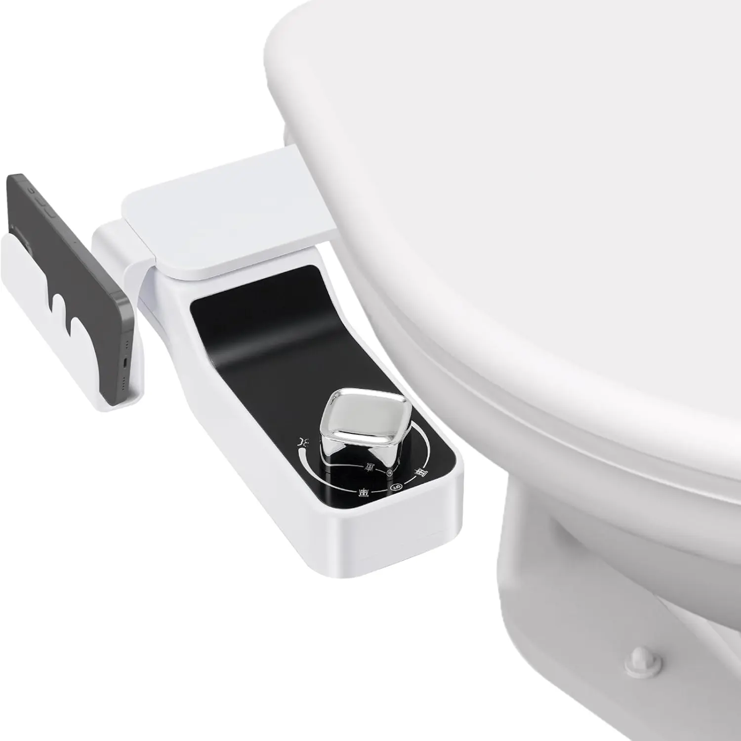 Bidet Attachment, Non- Electric Cold Water Bidet Toilet Seat Attachment WithPressureControls, Retractable Self-Cleaning Dual Nozzles For Frontal & Rear Wash