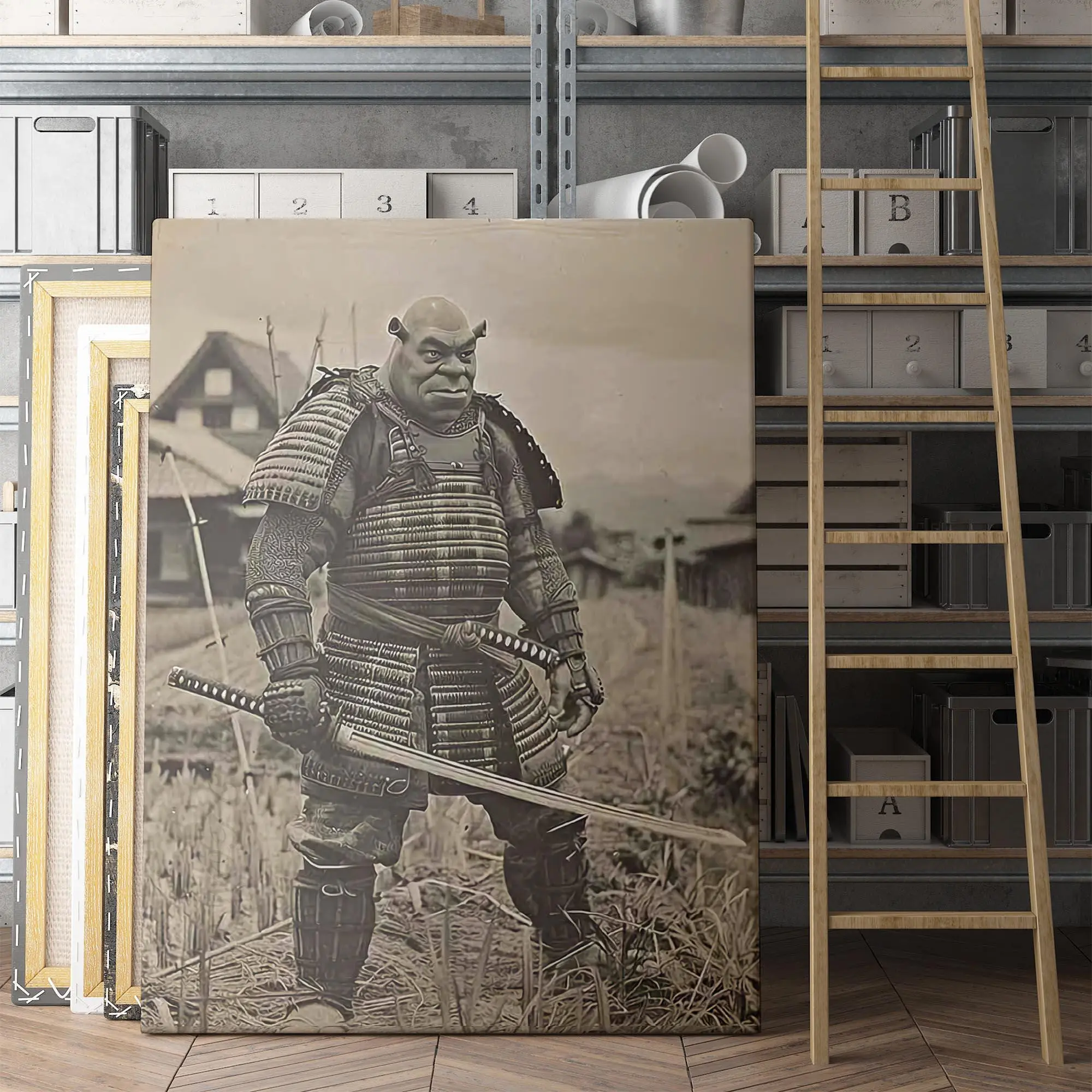 Shrek Samurai Iconic Posters Paintings Photos Home Decor Artistic Decor Print Room