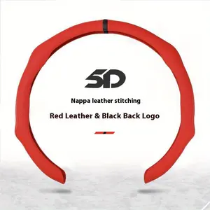 Breathable Nappa Leather | Newly Upgraded Napa Leather Steering Wheel Cover (with Center Mark) Anti-Slip, Breathable, Ultra-Thin & Universal – All-Season Use, Fashion Interior Upgrade, fun car accessory, great for gifting car lovers!