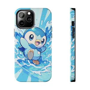 Bubbly Blue Penguin Tough Case Compatible with iPhone 17 16 15 14 13 12 11 8 SE XR X XS Max Pro Plus