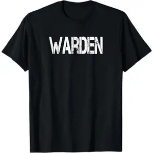 Warden Halloween Costume TShirt Game Fish Prison T-Shirt