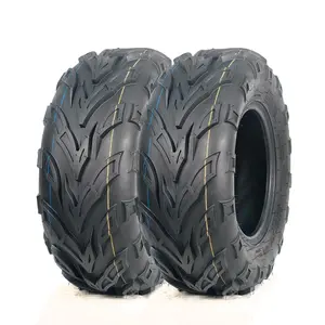 Heavy-Duty Deep Step ATV Tires Set of 2 – All Terrain Tubeless Off-Road Quad/UTV Front Tires – Reinforced Sidewall for Trail, Sand & Mud, Fits 10x5.5" Rims, Max Load 330 lbs