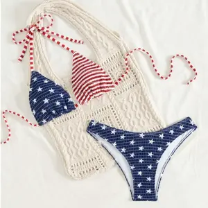 2026 European and American fashion bikini cross-border foreign trade sexy beach vacation two-piece bikini swimsuit for women