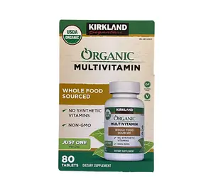 Kirkland Signature USDA Organic MULTIVITAMIN, 80 Coated Tablets