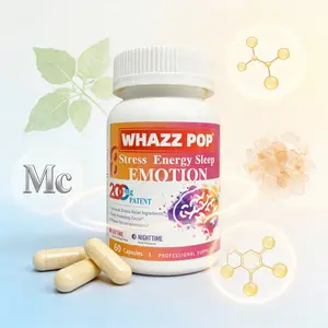 WhazzPop Neurotrophic Capsules. Sci-formulated with natural Ashwagandha, magnesium, L-theanine & B vitamins. Supports nervous system nutrient intake & balanced nerve wellness.