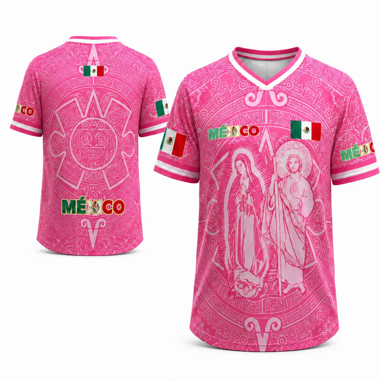 Men's Light Pink Virgencita & San Juditas Mexico 2026 Soccer Jersey, Mens Clothing, 2026 Soccer Fan Shirt, Casual Mexican Culture Sports Jersey, Mexico 2026 Jersey Men's Light Pink Virgencita & San Juditas Mexico 2026 Soccer Jersey, Mens Clothing, 2026 Soccer Fan Shirt, Casual Mexican Culture Sports Jersey, Mexico 2026 Jersey