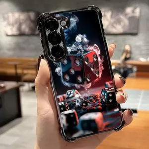 A Trendy, Smoke-Patterned Phone Case Compatible with for samsung for galaxy S25, S24, S23, S22, S21 FE Ultra Plus, Featuring a Transparent Soft Back for 4G And 5G