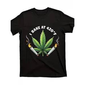 Men's 420 Culture T-Shirt Leaf Smoke Print 420 Number Design Breathable Crew Neck Tee for 4/20 Events Casual Wear Pharmacy Outfits Iconic Drug-Themed Christian Western Graphic Penny Jesus Goth Money Shirt