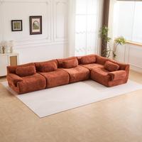 Red Brown - 4 Seater + 1 Corner (148.2")