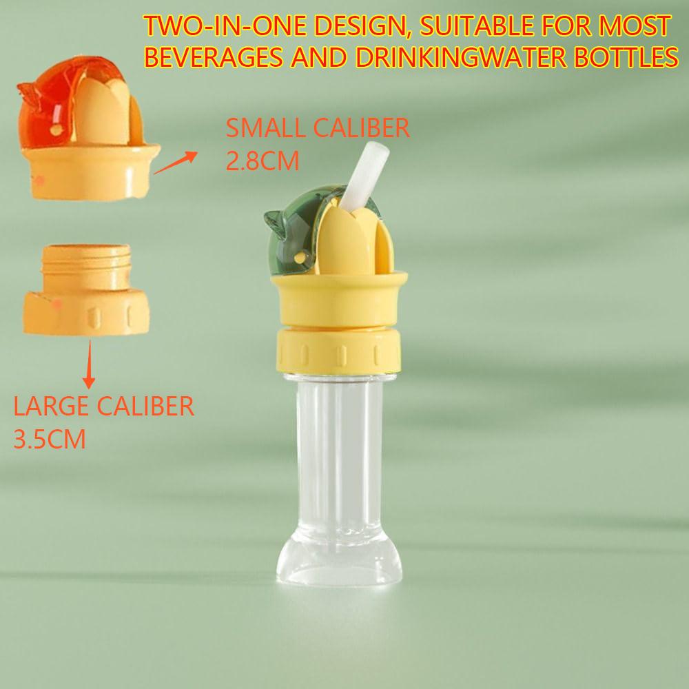 1 Pack Kids Water Bottle Spout Conversion Cap with Straw | Universal Fit for Juice & Water Bottles | Spill-Proof Flip Top Cover for Toddlers & Children
