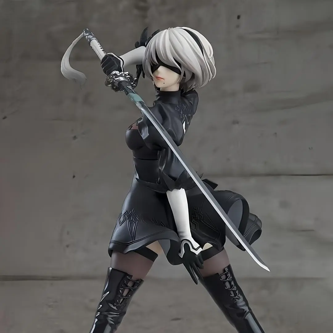 Anime Character Figure, Warrior Statue with Sword, Desktop Ornament, Collectible Gift for Anime Fans