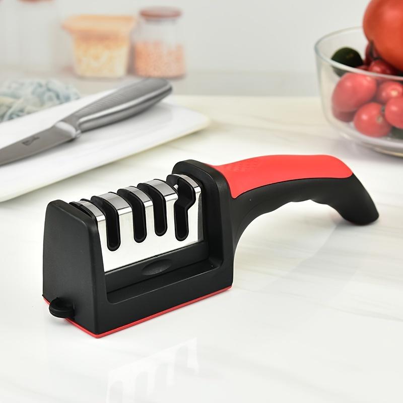 1pc Outdoor Knife Sharpening Tool, Featuring a 4-Stage Professional Kitchen Sharpening Stone Grinder, Designed for Tungsten Diamond Ceramic Knife Sharpening