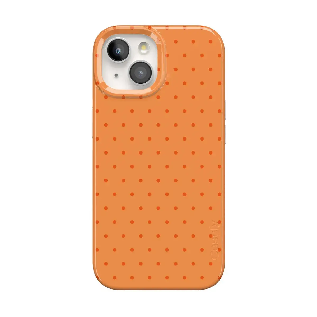 Casely iPhone 14 Plus Case | On the Dot | Orange Polka Dot | Compatible with MagSafe | Classic Ultra Thin Design