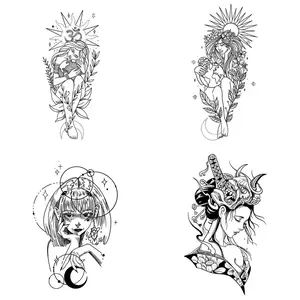 Sleeping Beauty Arm & Shoulder Botanical Tattoo Sticker Magic Tattoo Waterproof & Long-Lasting 7-15 Days High-Quality Realistic Tattoo for Women Semi-Permanent Non-Reflective Temporary Tattoo