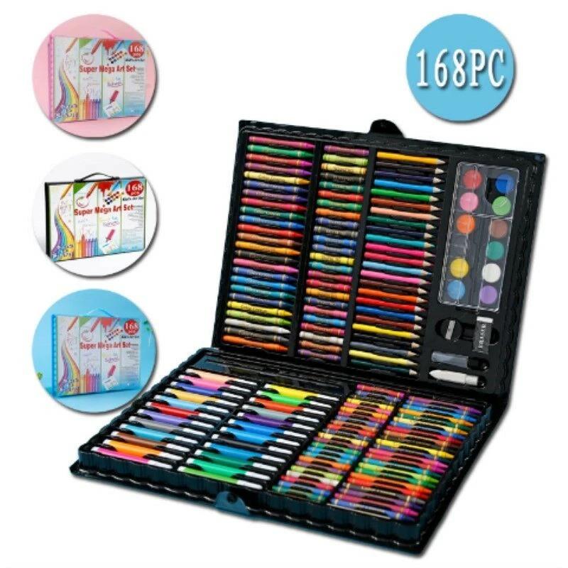 168PCS Art Drawing Set ️ Colored Pencils, Crayons, Watercolor Pens & Sketch Kit with Carry Case 168PCS Art Drawing Set ️ Colored Pencils, Crayons, Watercolor Pens & Sketch Kit with Carry Case