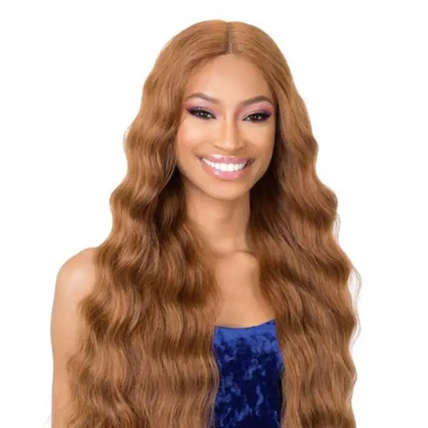PUMPKIN SPICE HALO WAVE ORGANIQUE LACE FRONT WIG (28" AND 32")