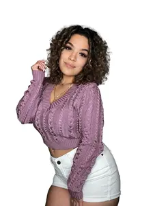 Lavish Lavender Cropped Sweater