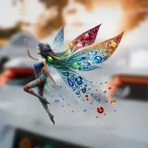 Colorful Fairy Pattern Car Sticker, Self Adhesive Car Decal, Decorative Sticker for Car, Motorcycle, Laptop, Phone Case