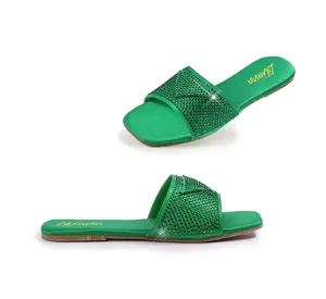 LISA EMBELLISHED SANDAL (Green) Footwear Shoe Summer Comfort Padded