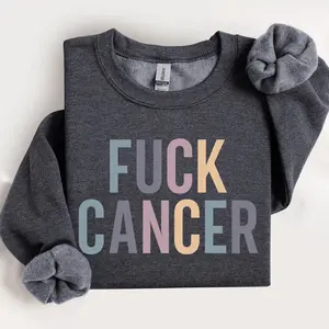 Fuck Cancer Sweatshirt, Cancer Survivor Shirt - Cancer Support, Pink Ribbon Sweatshirt, Cancer Survivor Gift