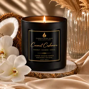 Candle Kush Luxe Coconut Cashmere Luxury Scented Candle | Coconut, Vanilla & Cashmere | 10 oz