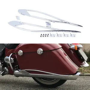 TCMT Chrome Saddlebags Protector Rails Fit For Indian Chieftain 2014-2018 Chieftain Elite