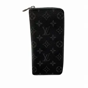 Pre-owned Louis Vuitton Canvas Small Leather Goods Zippy Wallet Vertical Monogram Eclipse Wallet