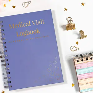 A5 Medical Visit Logbook – Large Spiral Bound Health Journal for Chronic Illness & Doctor Appointments, with Symptom Tracking, Medication Log, Medical History Organizer & Storage Pockets