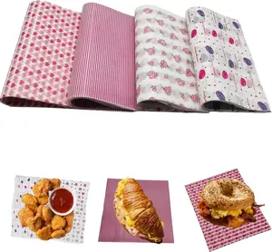 200 count Wax Paper Deli Paper Sheets Sandwich Wrap  Paper Picnic Paper Sheets for  Basket Liner, Party,Kitchen,Restaurant(9.8inx8.5in)