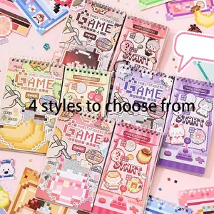 30pcs Puzzle Game Series Sticker Book, Handmade Decoration Decals, Diary Notebook Collage Background, Scrapbooking, Creative Gift Material, Diy Sticker Paper, Art Stickers