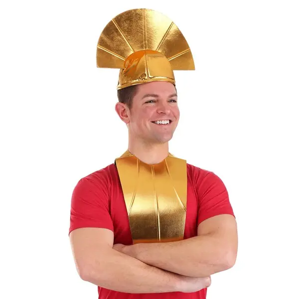 Disney Emperor's New Groove Kuzco Costume Hat and Collar Kit, Golden, Polyester