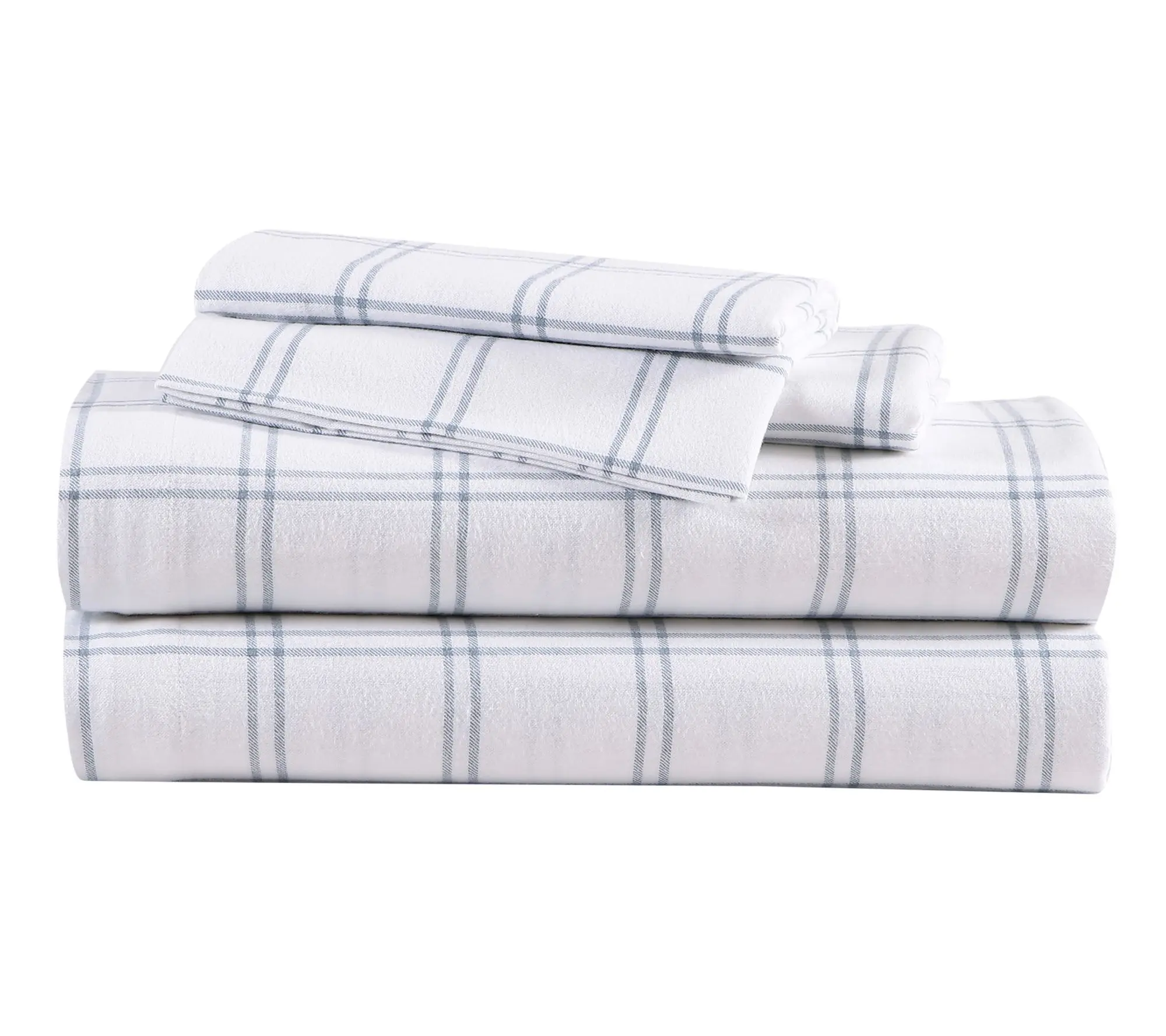 Eddie Bauer Westridge Plaid Blue Cotton Twin Sheet Set