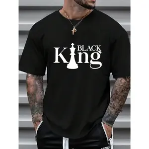 Men's Round Neck Letter Printed Casual Commuter T-Shirt